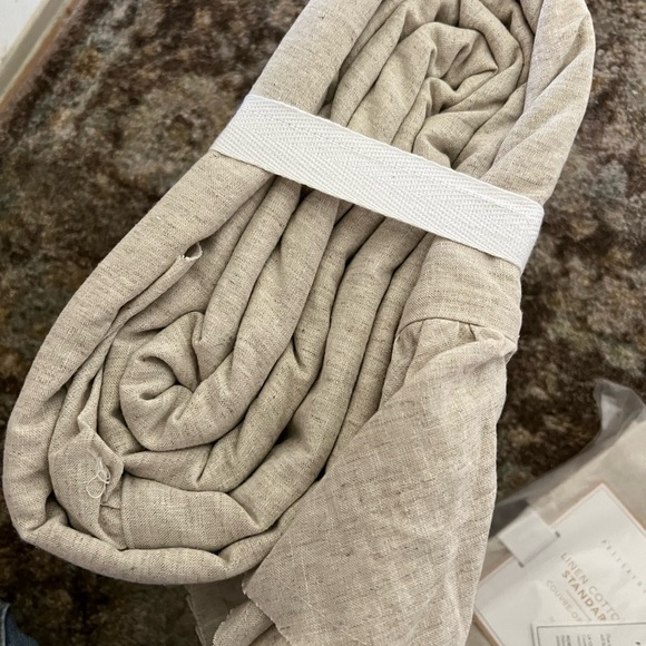 Pottery Barn Linen Cotton Ruffle Duvet Cover Twin - new - with Linen pillow sham - Picture 5 of 7